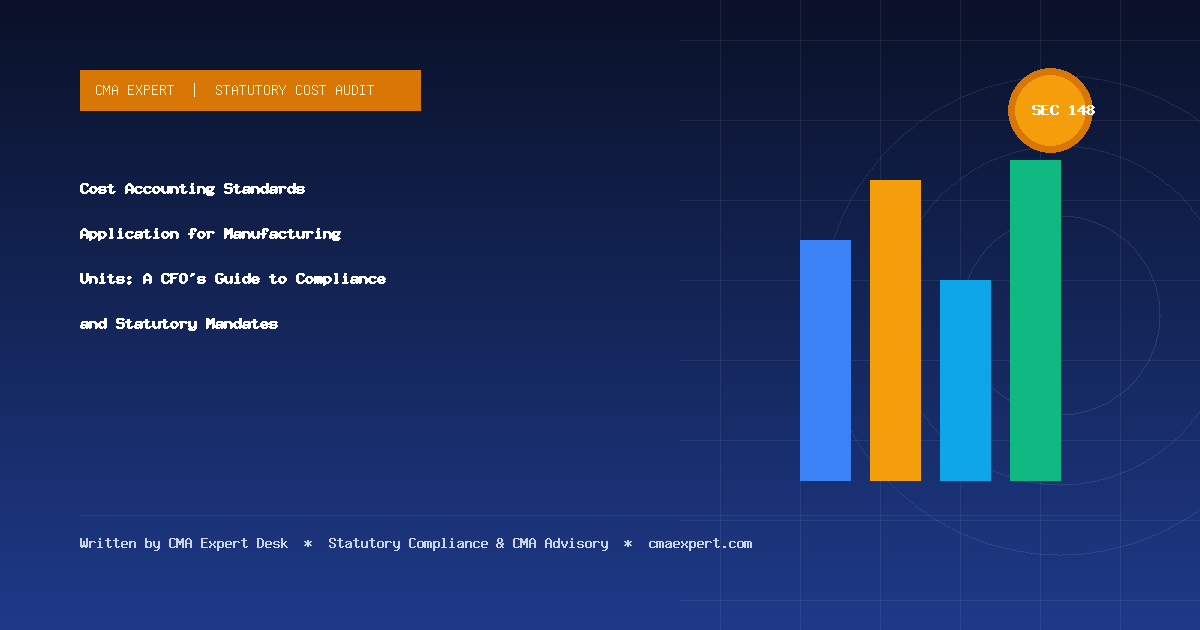 Cost Accounting Standards Application for Manufacturing Units: A CFO's Guide to Compliance and Statutory Mandates