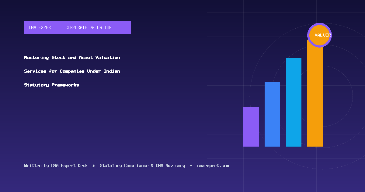 Mastering Stock and Asset Valuation Services for Companies Under Indian Statutory Frameworks