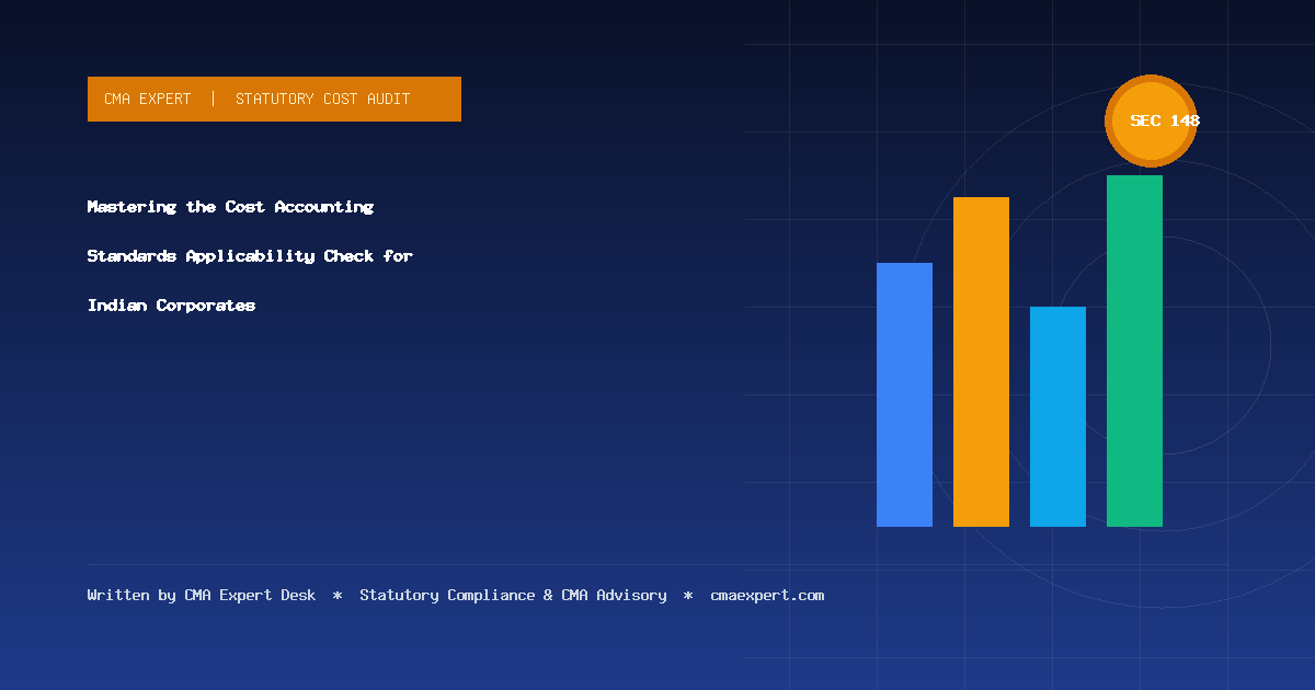 Mastering the Cost Accounting Standards Applicability Check for Indian Corporates