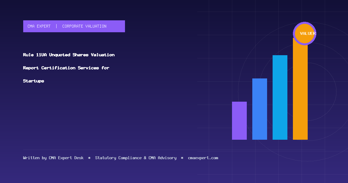 Rule 11UA Unquoted Shares Valuation Report Certification Services for Startups